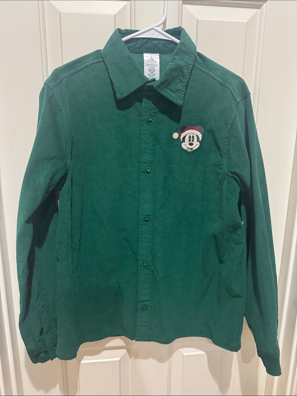 Disney Dark Green Corduroy Button-Up Shirt
